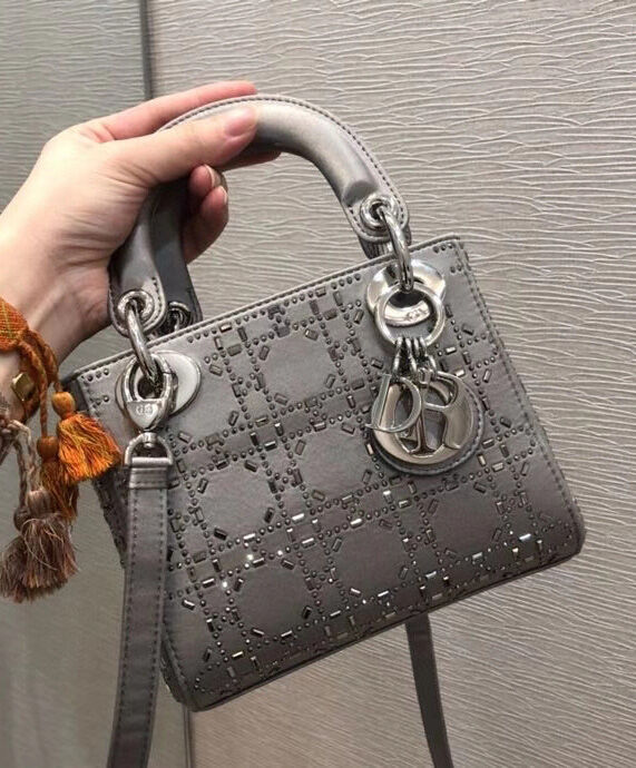 Christian Dior Mini Lady Dior Bag Grey